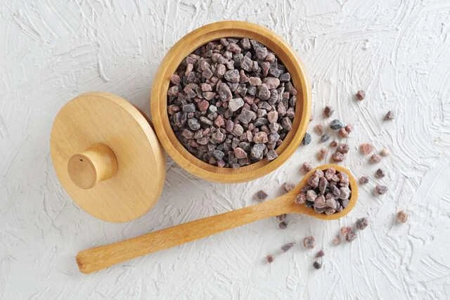 Kala Namak (Black Rock Salt) used in Mangal Prabhat (Laxative Churan)